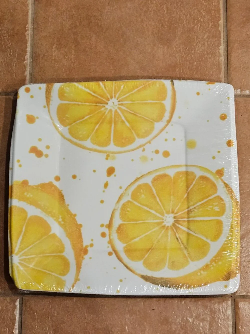 NEW RARE VIETRI ITALY SUMMER LASTRA LEMON MELAMINE SERVING PLATE PLATTER DISH